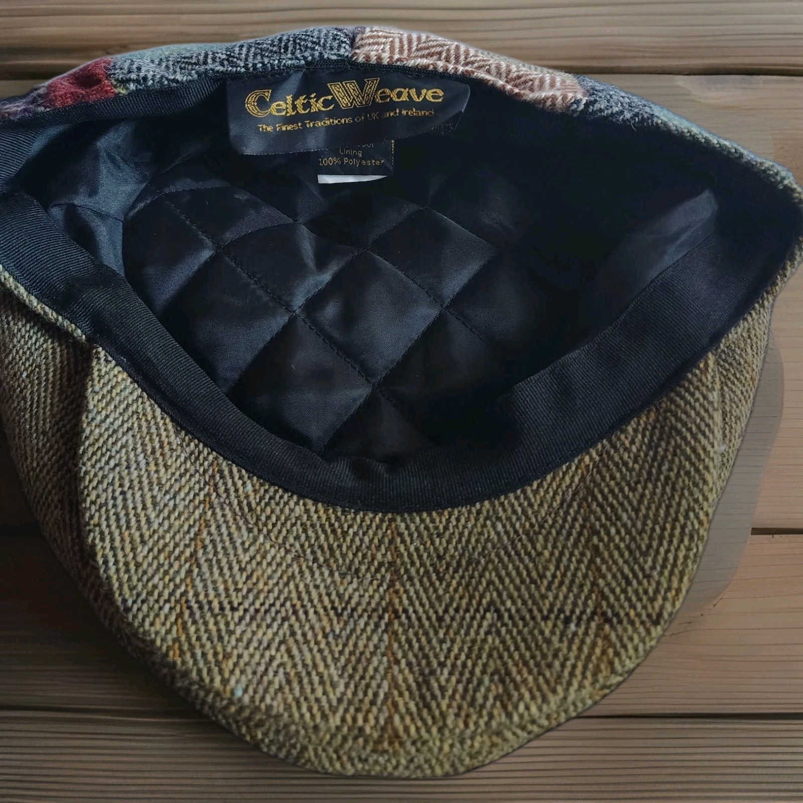 Celtic Weave Wool Tweed Irish Patchwork Flat Cap … - image 10