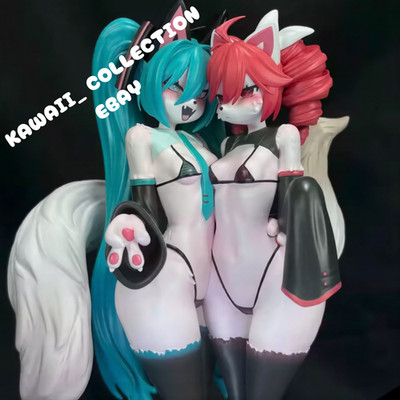Cute!!!    Miku & Teto Ero Furry Anime Figures    