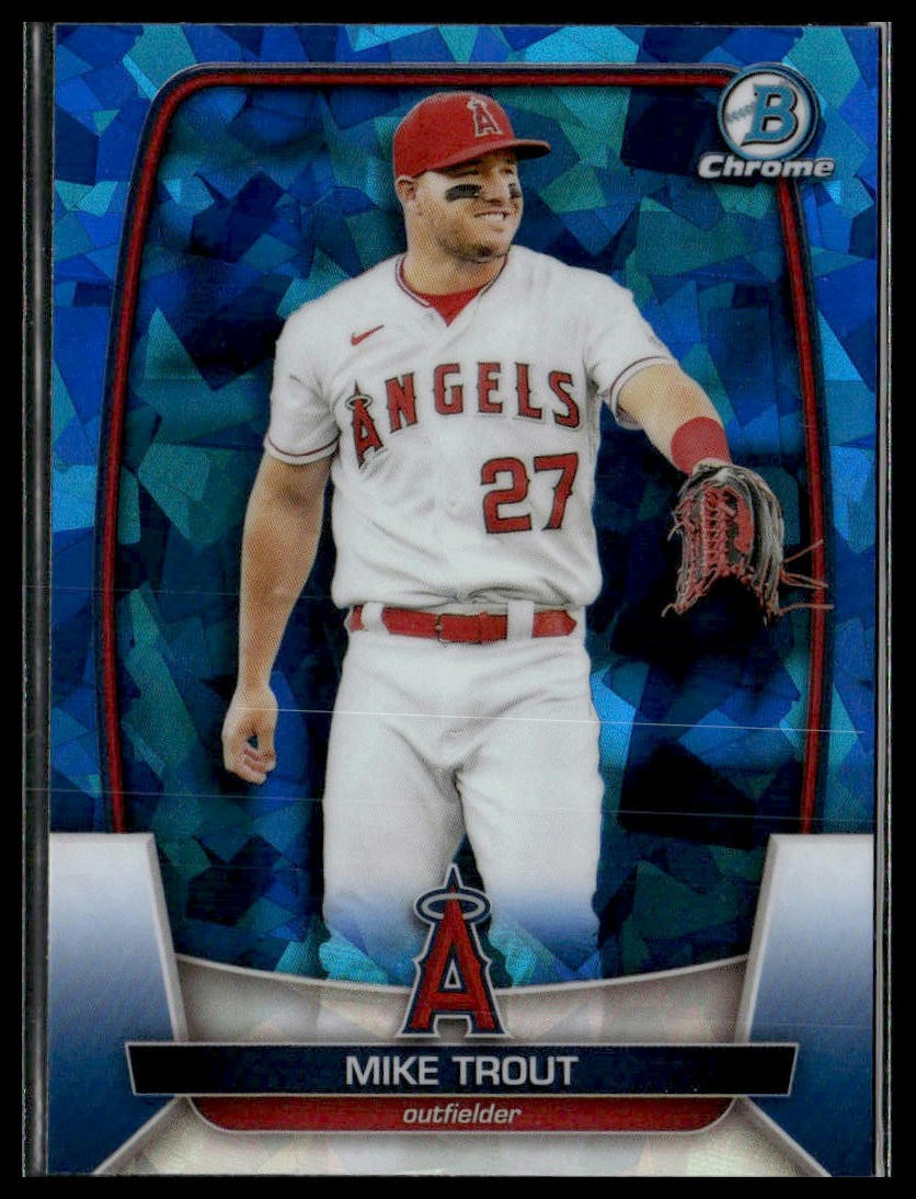 Mike Trout 2023 Bowman Chrome Sapphire Edition #89 Los Angeles Angels