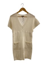 Other Lace Summer Knit Dress Short Sleeve 34 Cotton WHT P58547K07667 Used