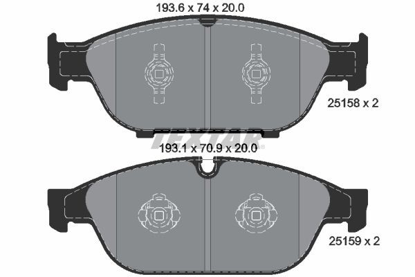 Textar Bremsbelagsatz, Scheibenbremse 2515802 FüR Audi-image