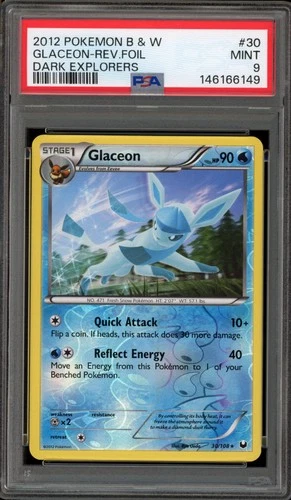 Pokemon Glaceon Dark Explorers Reverse Holo Rare #30 PSA 9 Mint