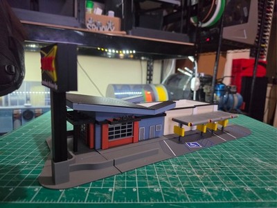 SONIC DRIVE IN ASSEMBLED PRINT ON DEMAND HO SCALE BUILDING/DIORAMA