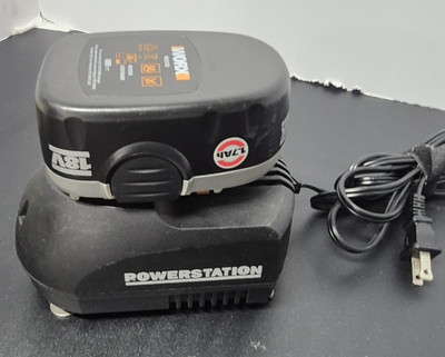 Worx Powerstation Battery Charger (C1817A005) & OEM 18V Battery (WA3152)  TESTED