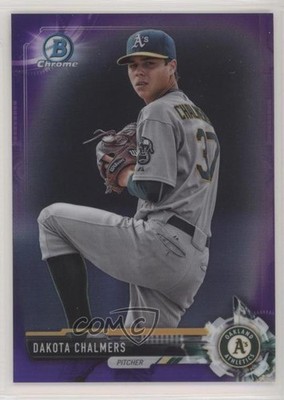 2017 Bowman Chrome Prospects Purple Refractor 75/250 Dakota Chalmers #BCP46 gh4