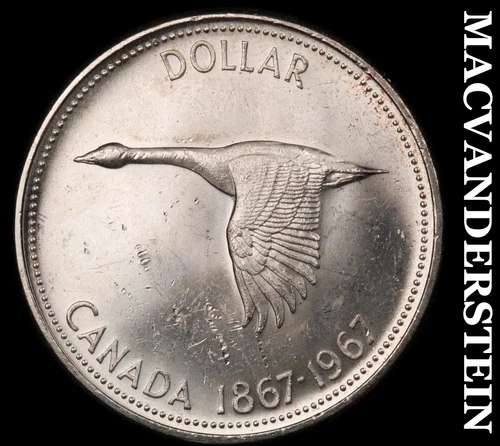1967 Canada Silver Dollar- Choice Gem Brilliant Uncirculated Luster #i8504