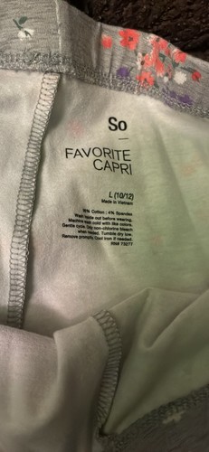 Girls L 10/12 Favorite Capri Leggings - Picture 3 of 4
