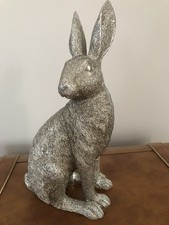 Silver effect Indoor Rabbit Ornament 