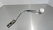 Custom Vintage 4 Speed Hurst Shifter Shift Stick Handle Chrome White Knob Coarse