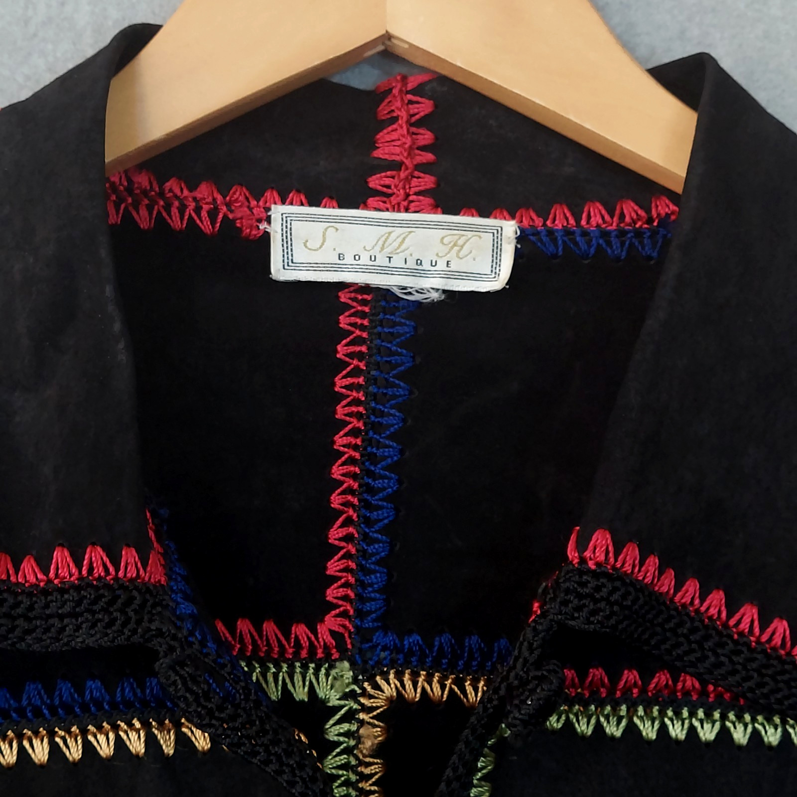 SMH Boutique Patchwork Boho Jacket Womens Suede E… - image 5