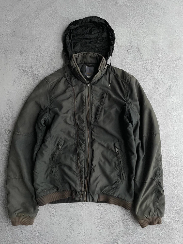 Vintage Diesel MA-1 Type Bomber Faded Jacket L Size Double Lightning Y2K - Image 2 of 4