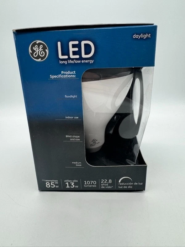 GE LED Indoor Floodlight 13W (85W Replacement) BR40 Light Bulb New - Image 3 of 4
