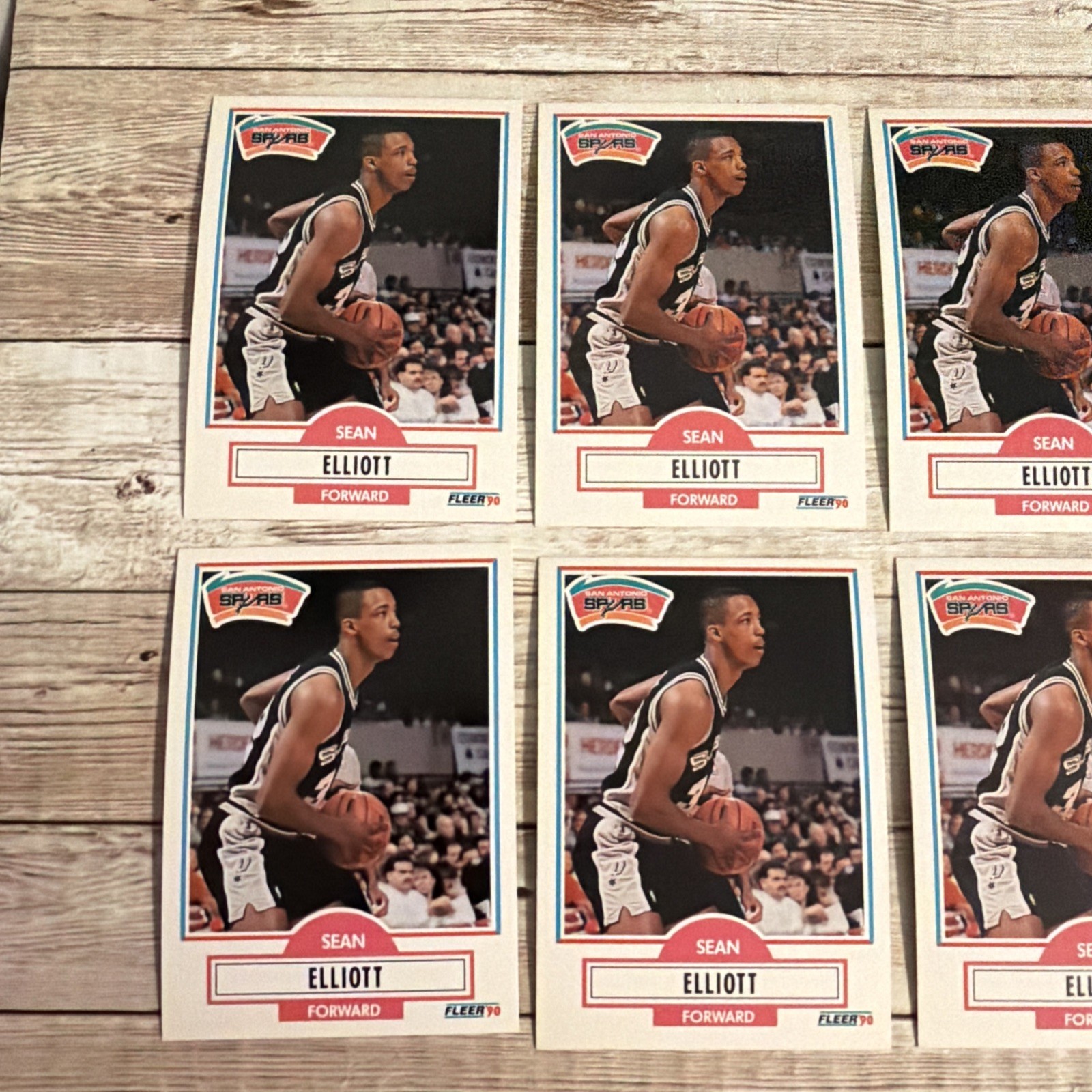 (15) Sean Elliott Rookie Lot #2 San Antonio Spurs RC Rookies 1990-91 Fleer 171