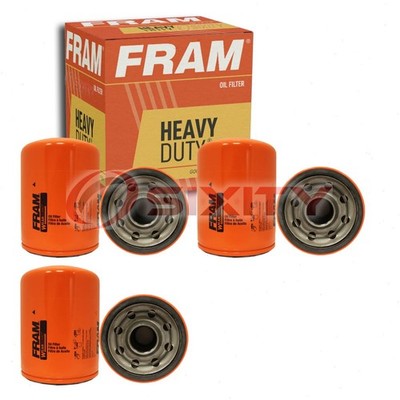 3 pc FRAM Heavy Duty PH3690 Engine Oil Filters for LF525 LF393 L10241 EAO57 yq