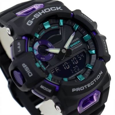 Casio G-SHOCK GBA-9001A6 Bluetooth Schwarz Lila Herren Analog Digital Sportuhr