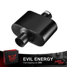 Super 10 Center In Center Out Muffler 2.5 In 2.5 Out Black Aluminized Steel