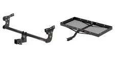 Trailer Hitch + Cargo Carrier Tray Fixed 300lbs CURT Class 3 2in Receiver #13520