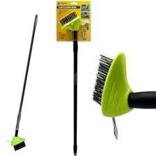 2 in 1 Telescopic Patio Weed Remover Brush Broom For Garden Cleaning 
