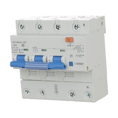 Residual   Operated Circuit Breaker For CHINT DZ158LE-125 3P+N 100A *mn