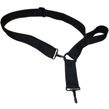 Handmade Rifle Sling, Black, two to single point with adjustable sliding loop
