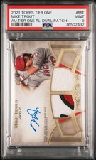 2021 TOPPS TIER ONE AUTOGRAPH TIER ONE RELICS #MT MIKE TROUT AU.TIER ONE RL-DUAL