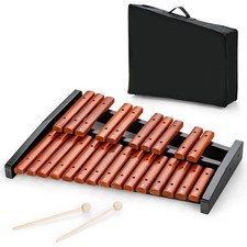 25 Notes Xylophone Glockenspiel, Wooden Percussion Instrument with 2 Mallets ...