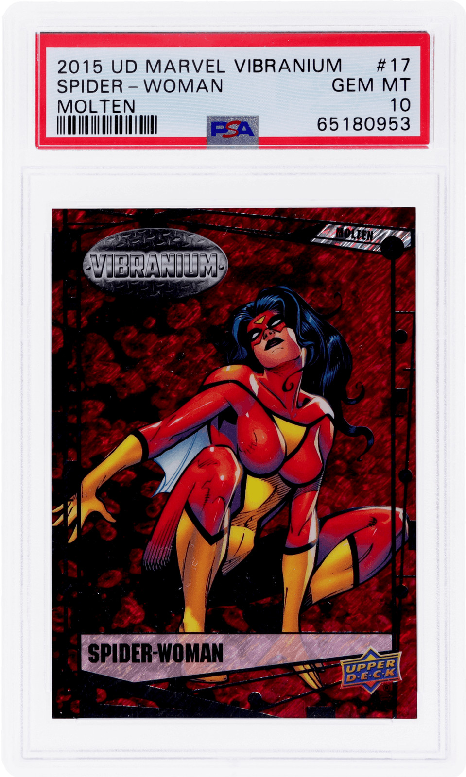 2015 Upper Deck Marvel Vibranium Spider-Woman Molten #17 /299 PSA 10