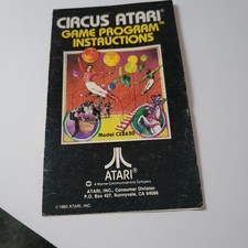 Vintage Circus Atari 2600 Game Manual Instructions Booklet 1980 USA NTSC CX2630