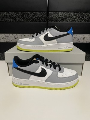 New Nike Air Force 1 (GS)  Grey Volt  596728-051 Youth Size 5.5Y / Womens Size 7