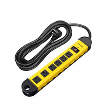 15 Ft. 6-Outlet Heavy-Duty Metal Surge Protector Power Strip, 900J