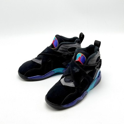 NEW* Kids NIKE AIR JORDAN 8 RETRO (PS) Black / Aqua Tone (305369
