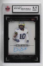 2019 Leaf Trinity Clear Spectrum Silver 5/5 Devin Bush II KSA 8.5 Rookie Auto RC