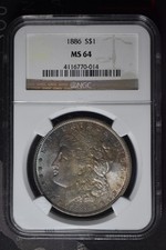 1886-P Morgan $1 NGC MS64 | Toned!! | VAM-6