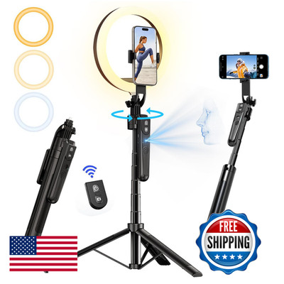 Yayusi 70.9 Auto Face Tracking Tripod 360 Rotation 10 Ring Light Phone Tripod