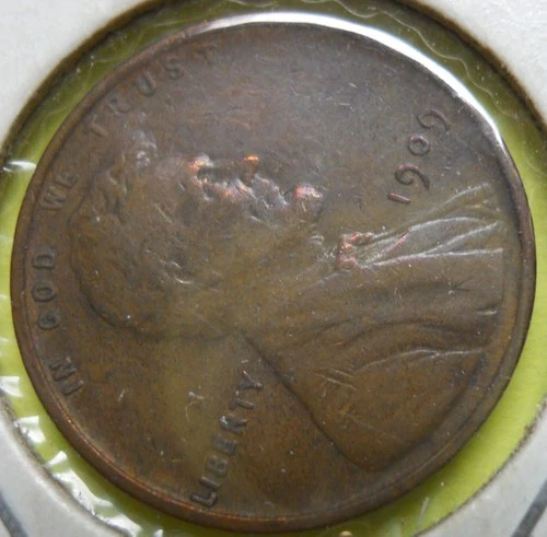 1909-VDB Lincoln Wheat Cent...  toned VF condition (Free Shipping)