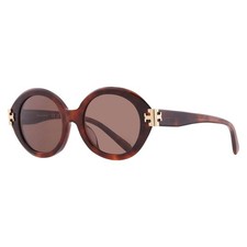 Tory Burch Dark Brown Oval Ladies Sunglasses TY7210U 201173 52 TY7210U 201173 52