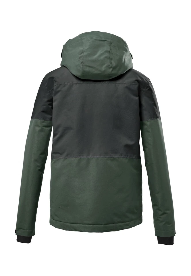 Killtec Jungen Skijacke Kapuzejacke Ksw 29 Bys Ski, Schwarz/Grün, DE 128 cm - Bild 2 von 4