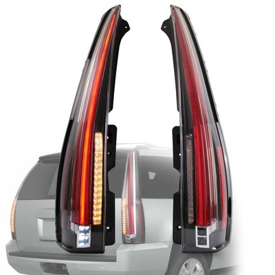 VLAND Paar Für Cadillac Escalade 2007-14 VOLL LED Rückleuchten Rückleuchte Gelb