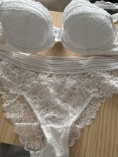 Pour moi Set Rebel Padded Plunge Bra Size 36B And Lace Panty Size 14 New Other