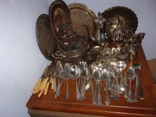 20 Pounds Vintage Silverplate flatware/Serving Items ROGERS 1847