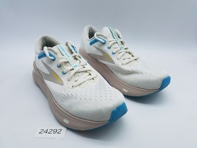 Brooks Ghost Max 15 Men's Size 9 Medium (D) Running Shoes Ivory Beige Blue