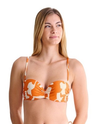 Lisca Aswan 040880 Balconnet Bikini-Oberteil Gr. 36-42 B-D in Orange/Schwarz