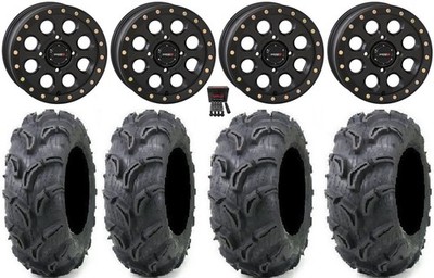 System 3 SB-7 14'' Wheels Black (4+3) 28'' Zilla Tires Sportsman 550 850 1000