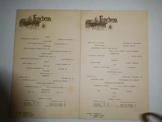 Hotel Driscoll Washington DC Breakfast Lunch and Diiner Menus from 1912