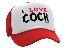 I LOVE COCK fighting Funny Adjustable Snapback Unisex Trucker Hat Cap