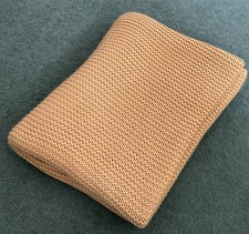 Dunelm Mustard Knitted Throw Blanket 130 X 180 Cm Excellent Condition Free P&P