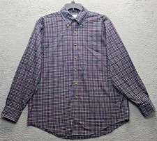 Brooks Brothers Dress Shirt Mens L Multi Plaid Long Sleeve Non-Iron Button Down