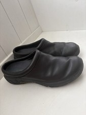 merrell encore nova 4 womens size 9.5 shoes black leather slip on comfort clogs