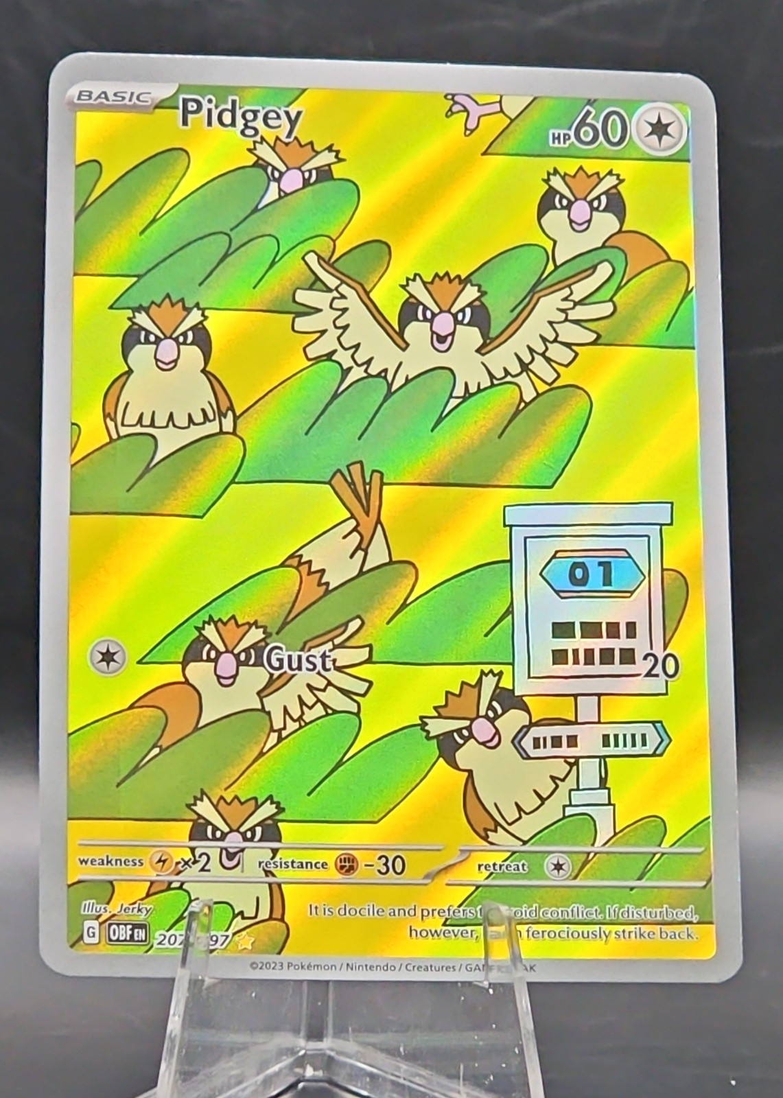 Pidgey 207/197 SV03: Obsidian Flames Holo
