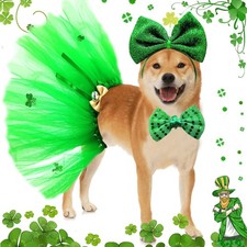 Pet St Patricks Day Costume 3Pack St. Patty's Dog Headband Medium, Green